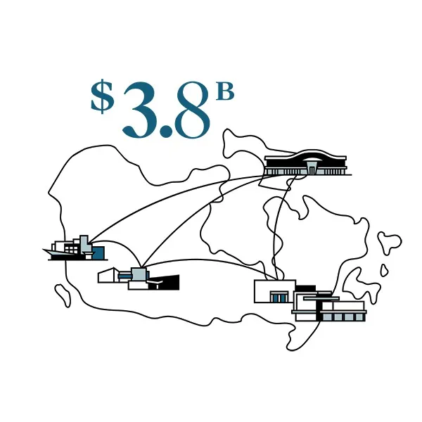 Infrastructure Infographics Blue Type Aggregated Portfolio